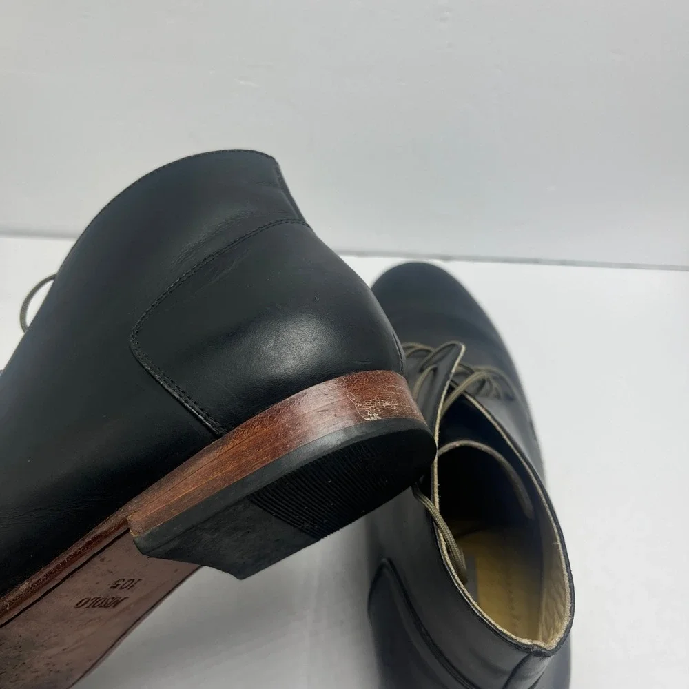 Nisolo Emilio Chukka Boot Mens 10.5 Black Leather Lace Up Ankle Handcrafted